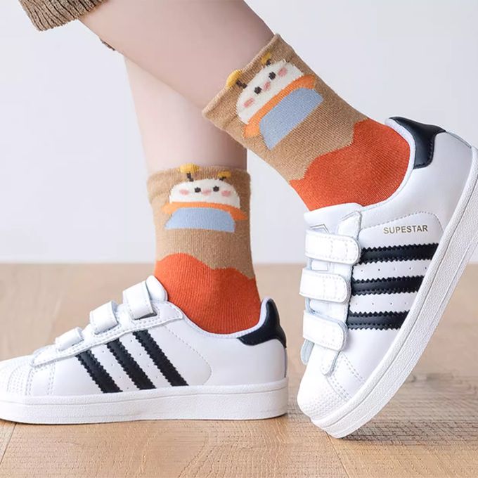 腳ㄚ子 - 幼/兒童棉質中筒襪 童襪 襪子 棉襪 兒童襪-太空人