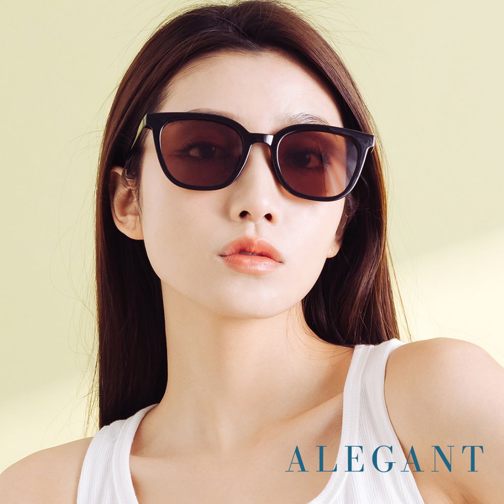ALEGANT - 韓版復古日暮棕貓眼墨鏡│UV400太陽眼鏡