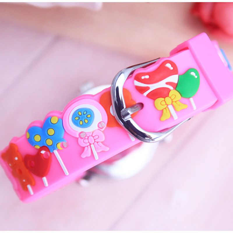 3D立體卡通兒童手錶-經典小圓錶-粉紅棒棒糖