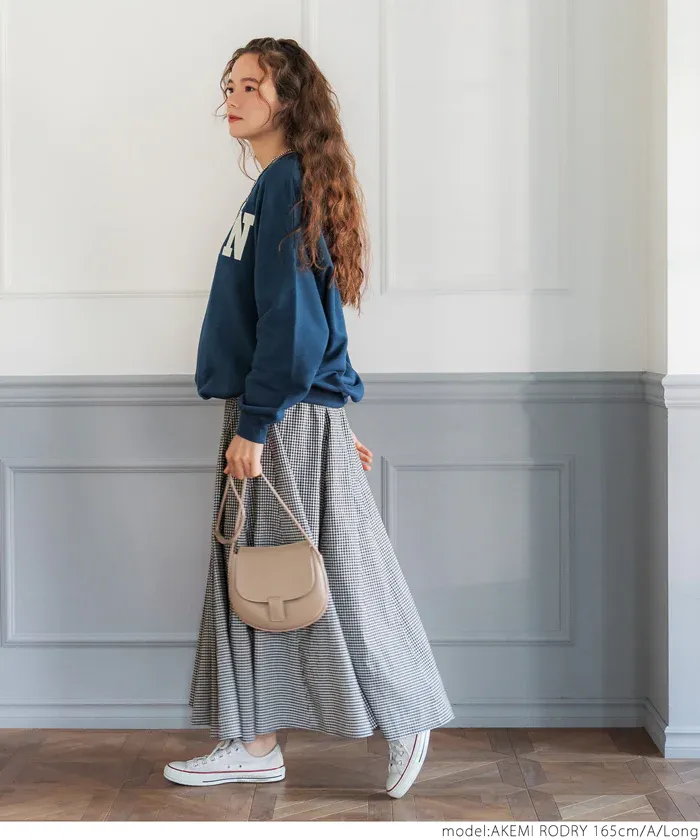 日本 COCA - 修身剪裁百搭格紋長裙-大人-格紋B