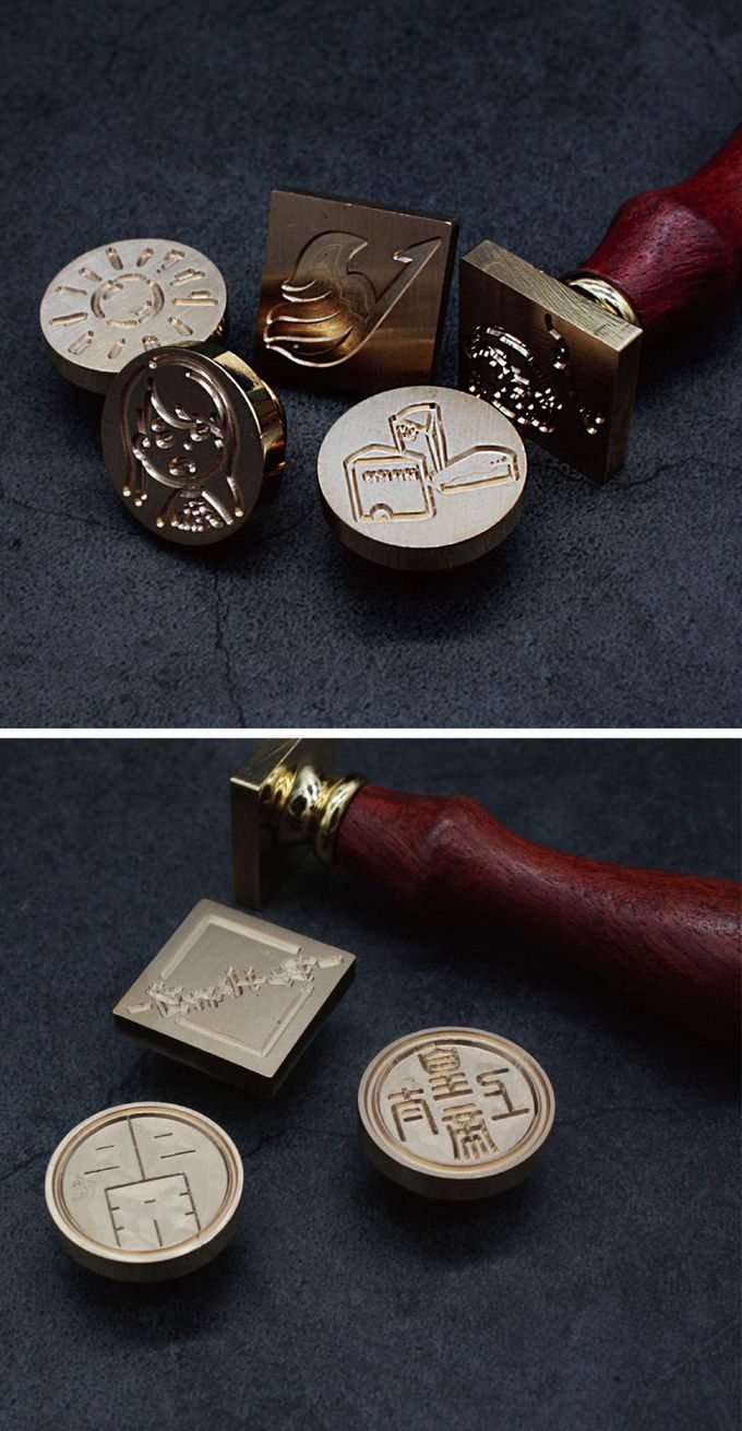 HAPPYMT - 客製火漆章(不含木柄)-25mm方章