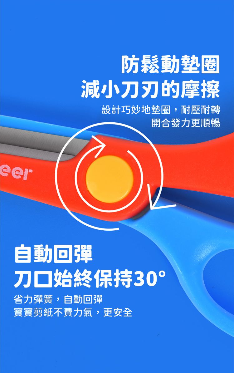 MiDeer - 兒童圓頭安全剪刀(紅藍款)