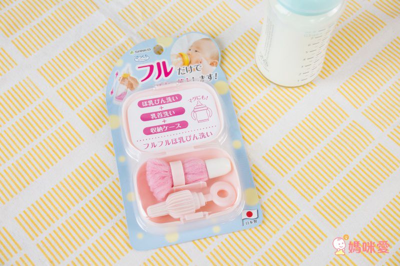 akachan honpo - 搖一搖奶瓶刷-粉紅色