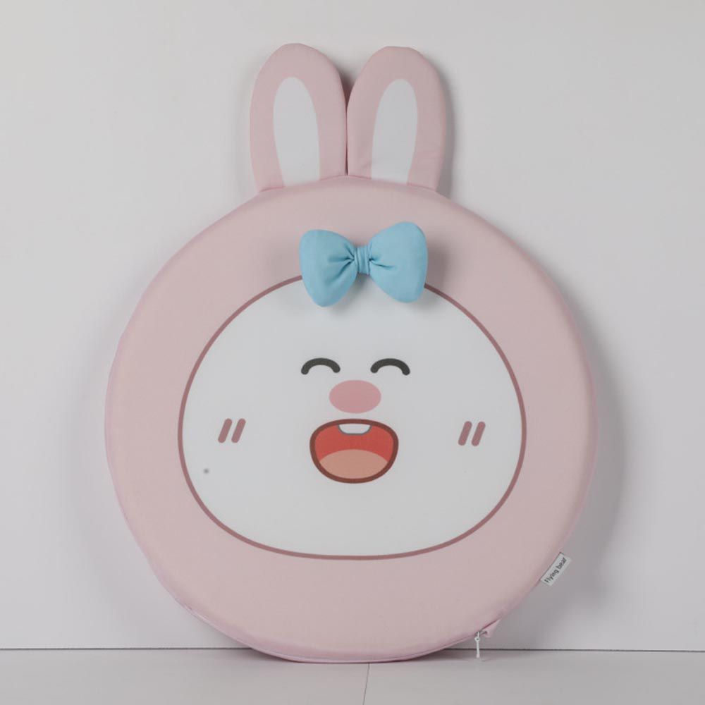 涼感記憶棉坐墊(圓形)-兔子-粉色 (35x3cm)