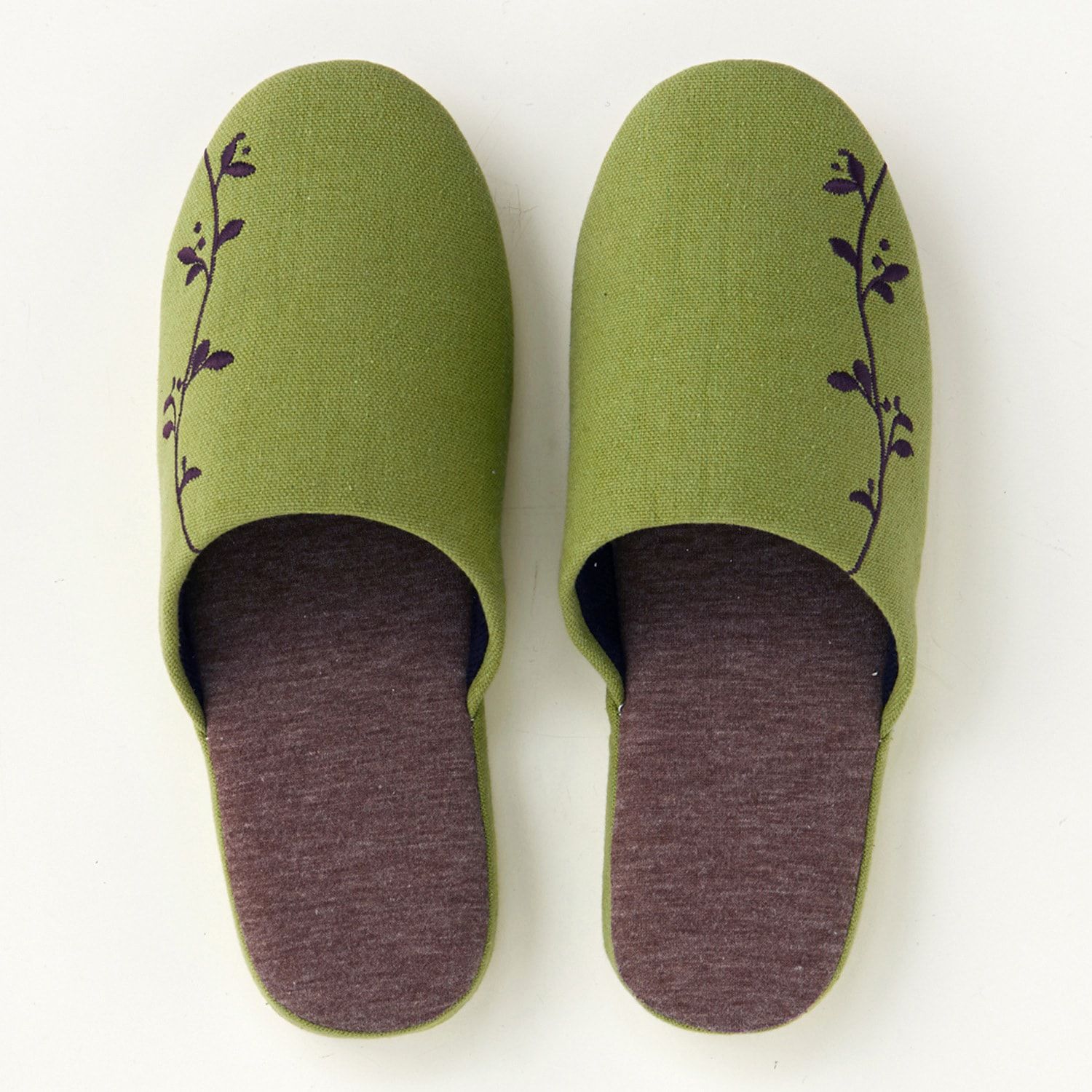 日本千趣會 - 可機洗 刺繡典雅室內拖-自然之樹-深藍