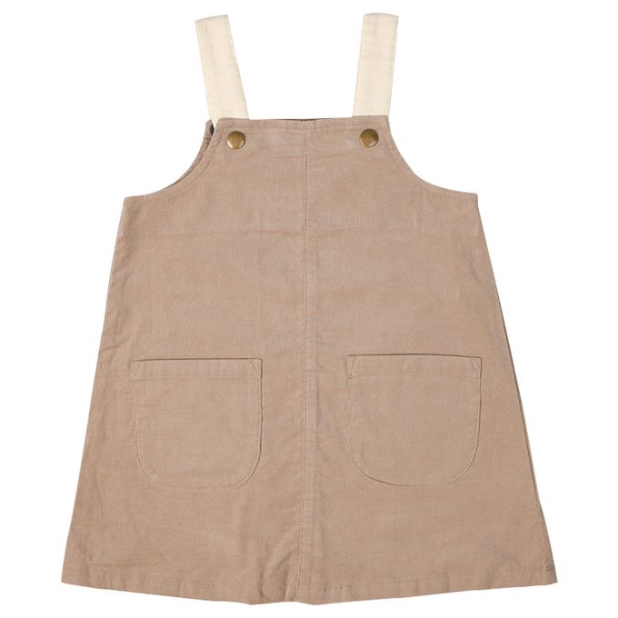 akachan honpo - 背心裙-超細燈芯絨-淺卡其色