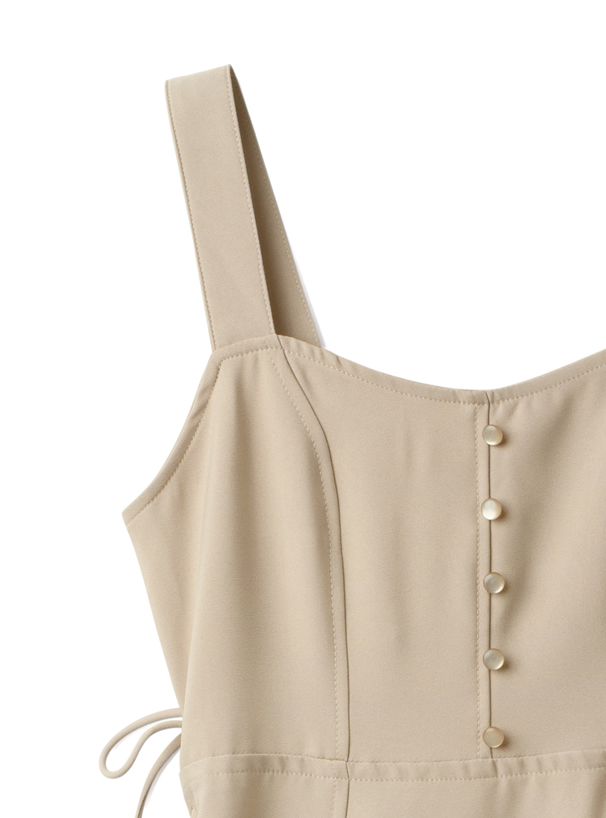 日本 GRL - 絕美氣質蝴蝶結吊帶洋裝-星塵黑