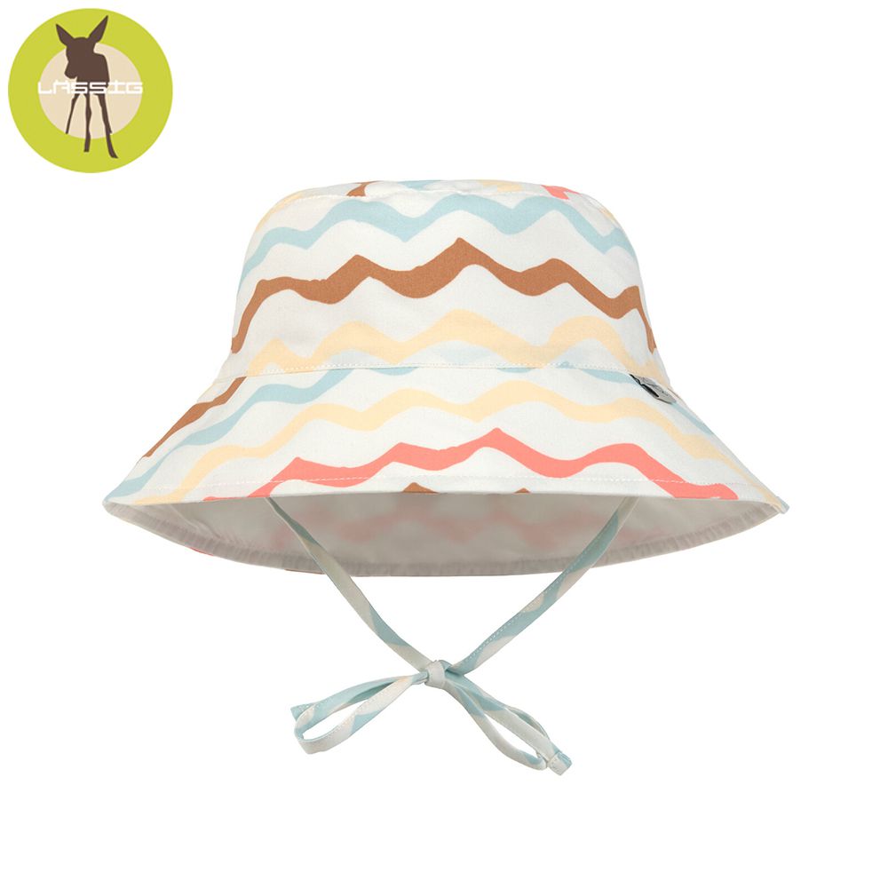 嬰幼兒抗UV海灘遮陽帽-繽紛波浪