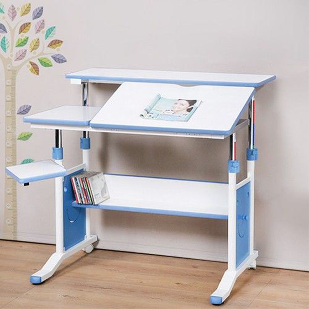 創意小天才 - 第五代兒童專用調節桌(90公分寬)/兒童書桌-活力藍