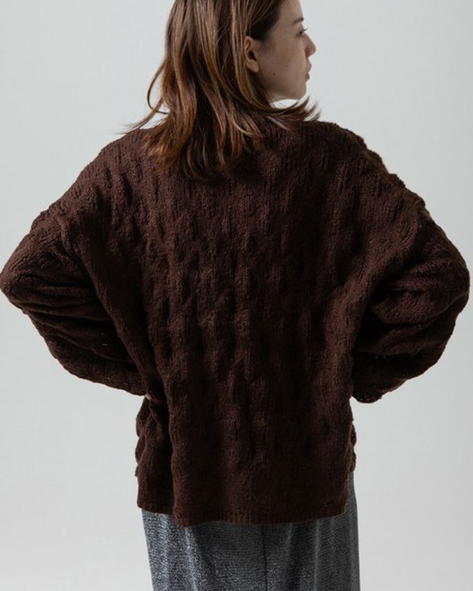 日本 gleam - 柔軟微透蓬鬆馬海毛針織上衣-軍綠