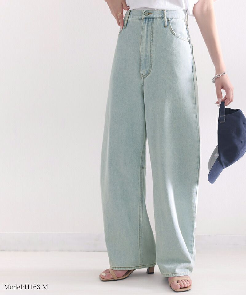 日本 Classical Elf - 100%棉 厚磅丹寧繭型長褲-米杏