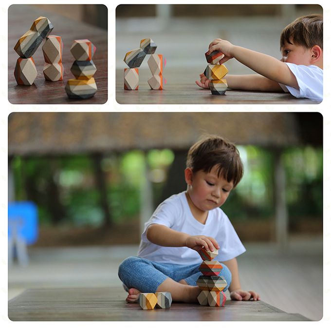 泰國 Plantoys - 幾何堆疊魔法石