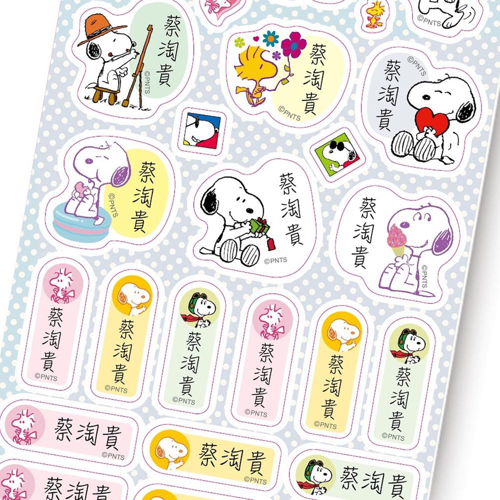 吉祥刻印 - Snoopy 開心生活系列 造型姓名貼紙(僅限製做中文)