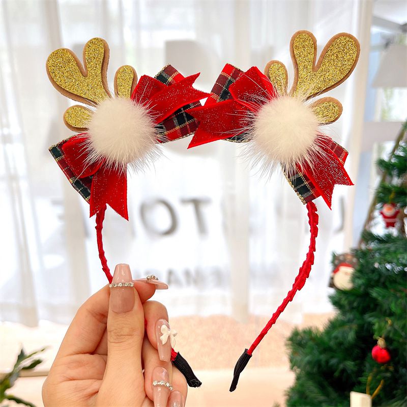 聖誕節造型髮箍-鈴鐺蝴蝶結