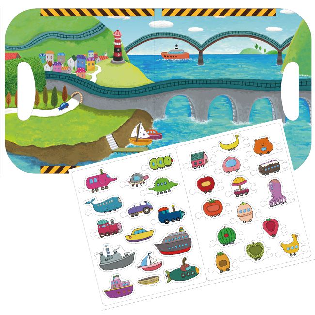 Babytiger - 交通工具歡樂組-飛行總動員+小火車過山洞+小火車到海邊+鐵道便當