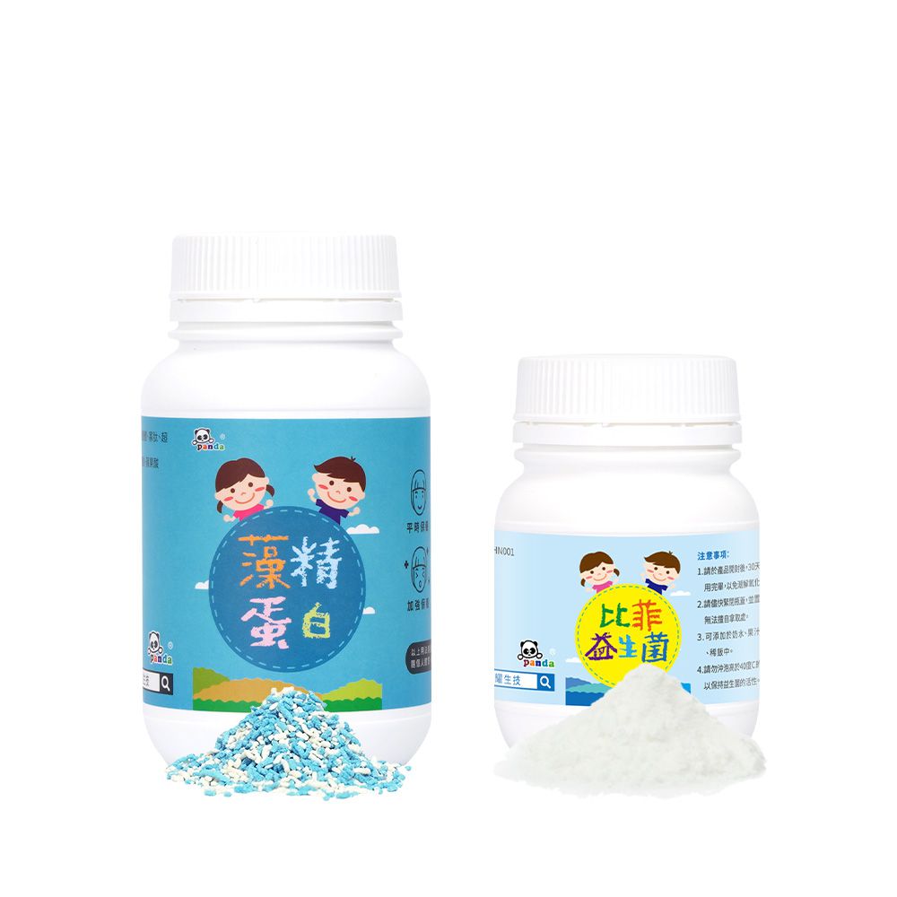 鑫耀生技Panda - 流行期補充-比菲益生菌+藻精蛋白粉-150g+120g