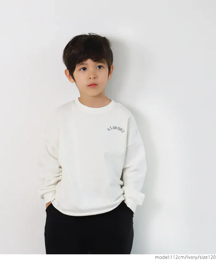 日本 COCA - 定番美式復古LOGO大學T-孩子-淺綠