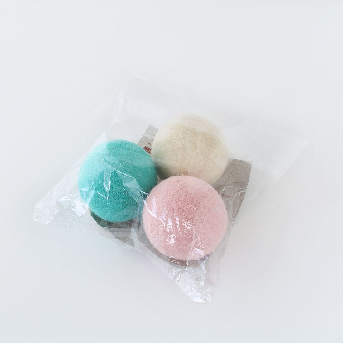 日本 TOMO - 100%尼泊爾羊毛烘衣球(3入組)-招財貓+不倒翁+幸運貓 (約φ6cm)