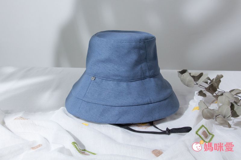 日本 Loo&c - 100%遮光抗UV涼感遮陽帽(附帽帶)-編織滾邊-黑