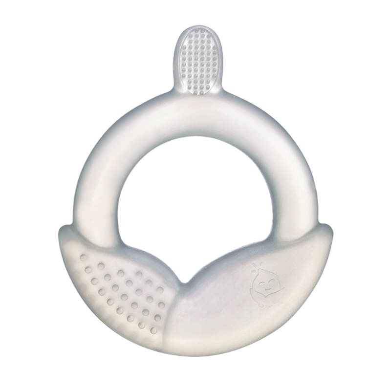 美國 green sprouts - 小綠芽有機可食用矽膠咬咬固齒器兼牙刷-透明