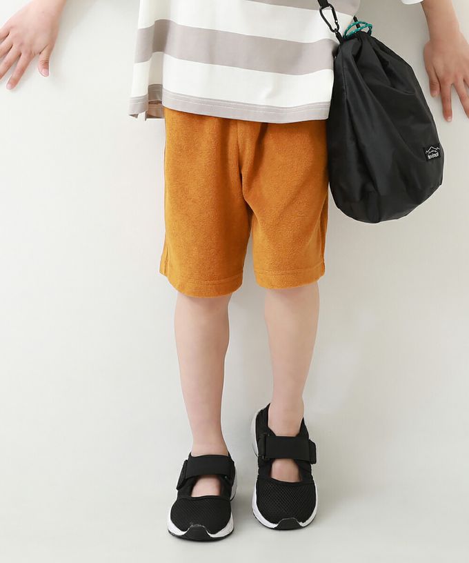 日本 devirock - 毛巾布柔軟吸汗短褲-炭黑