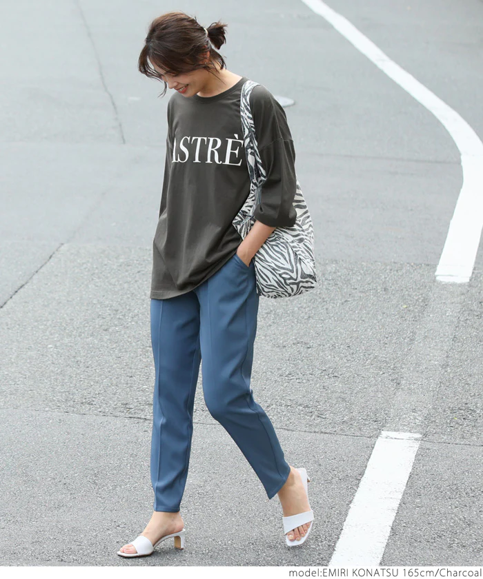 日本 COCA - 圓領純棉透氣字母短T-媽媽-白