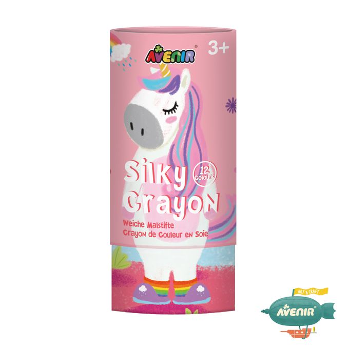 德國 Avenir Kids 艾維尼 - AK-A 畫筆類-絲滑可水洗蠟筆-我的絲滑可水洗蠟筆, 12 色獨角獸