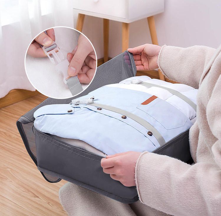 大容量行李分類整理袋-7入組-深藍色