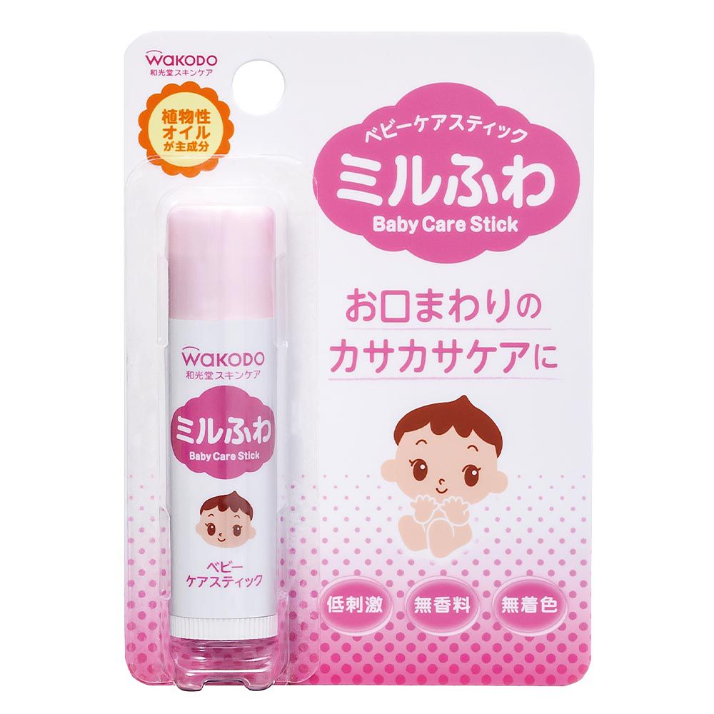 日本和光堂WAKODO - 潤澤嬰幼兒護唇膏-無色-5g
