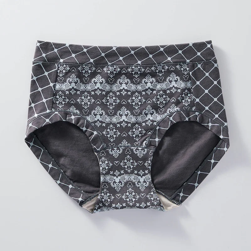 日本千趣會 - 迪士尼印花棉質內褲(媽媽)-小熊維尼-薄荷