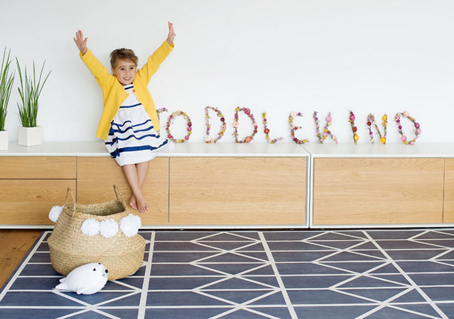 德國 toddlekind - 北歐風系列遊戲地墊-夜空藍-一組6片