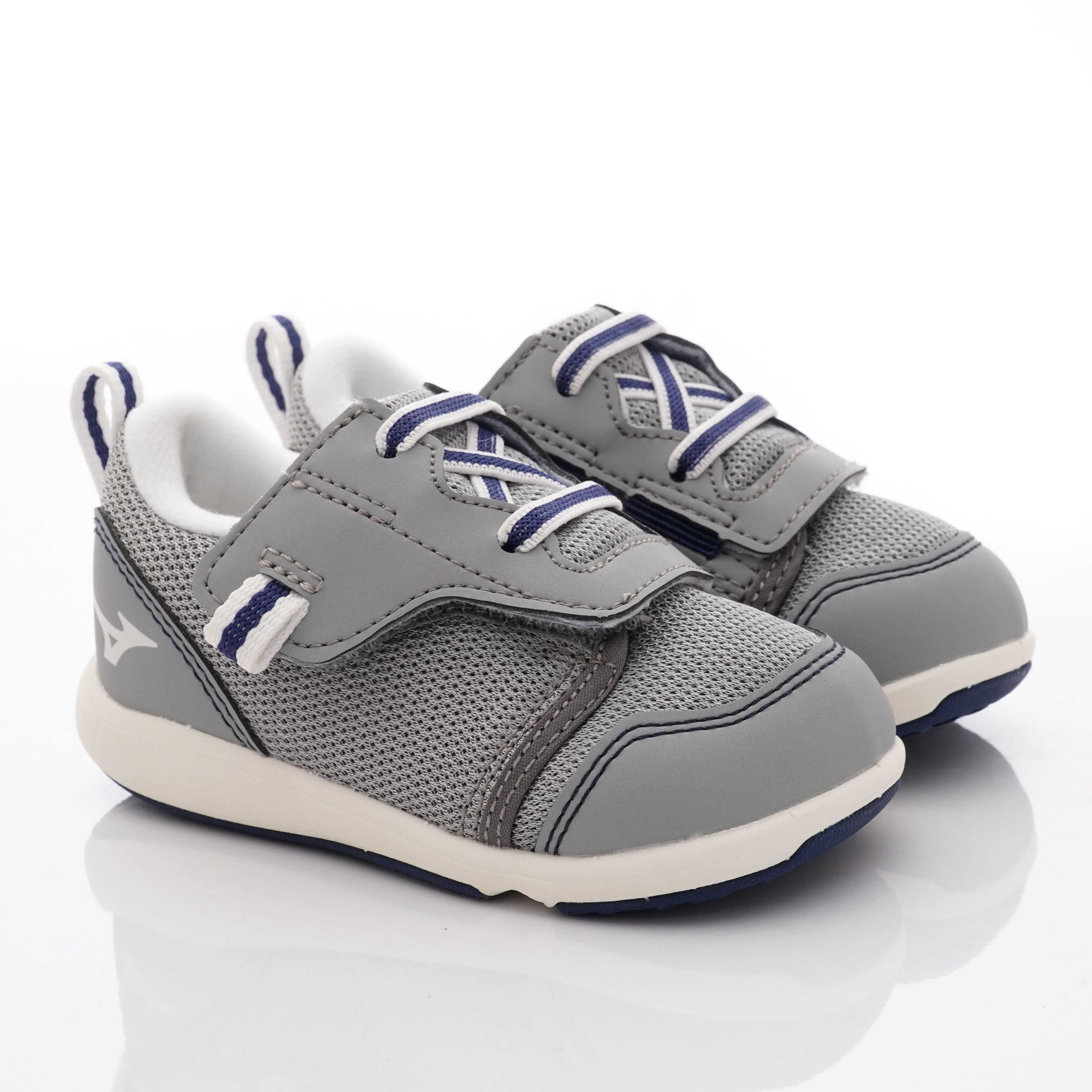 MIZUNO 美津濃 - 超輕量大絆帶機能鞋款(寶寶段)-灰