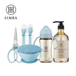 Simba 小獅王辛巴 - 美味曲奇兒童餐具必備組-晨藍