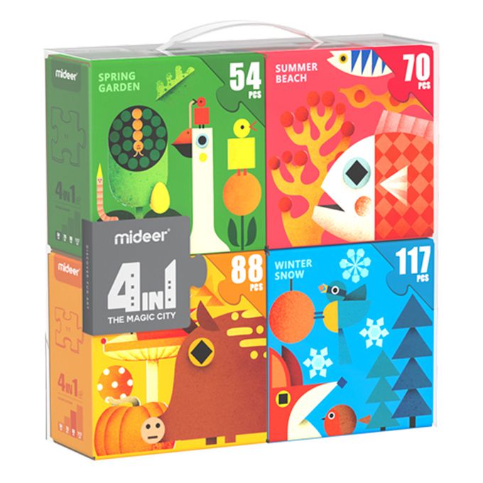 MiDeer - 四合一拼圖-季節