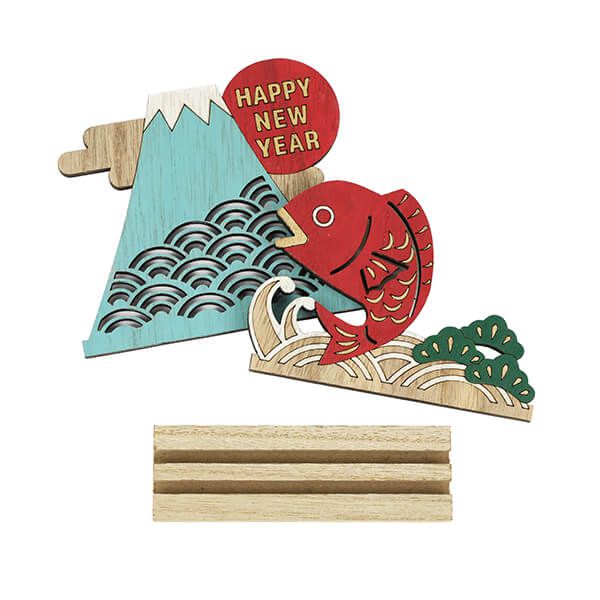 日本代購 - 木製日本新年擺飾/掛飾-注連繩 (W22.5×H22×D1.3cm)