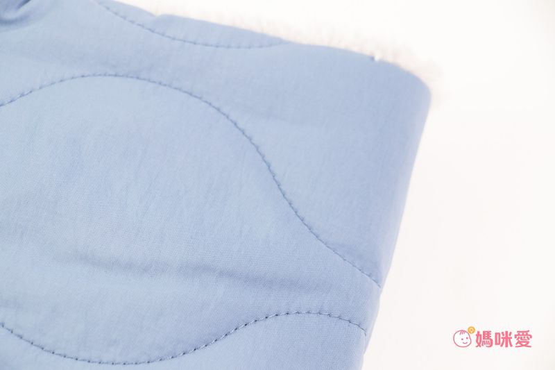 日本 AUBE - 撥水加工 防風毛絨保暖圍脖-素色-煙燻藍