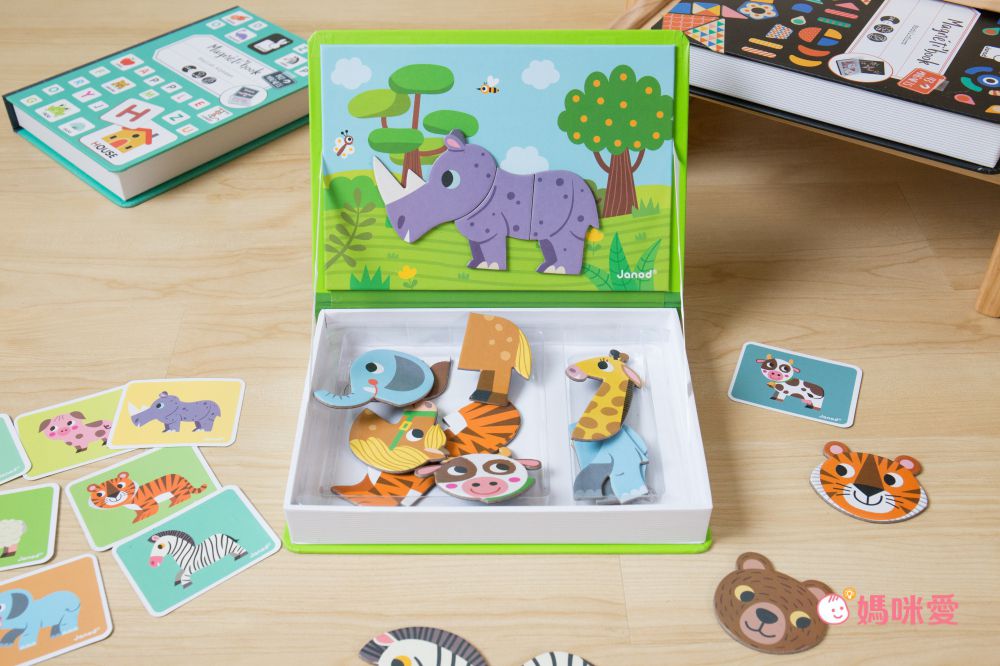 【法國Janod 磁鐵遊戲書】磁性質感外盒，好收納不弄丟