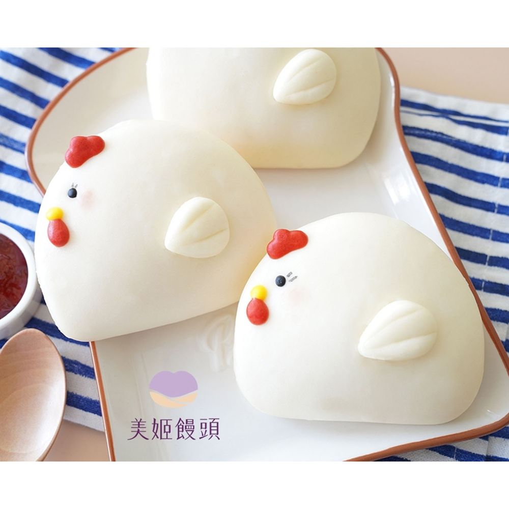 美姬饅頭 - 母雞下蛋鮮乳造型刈包-6入-42g/顆