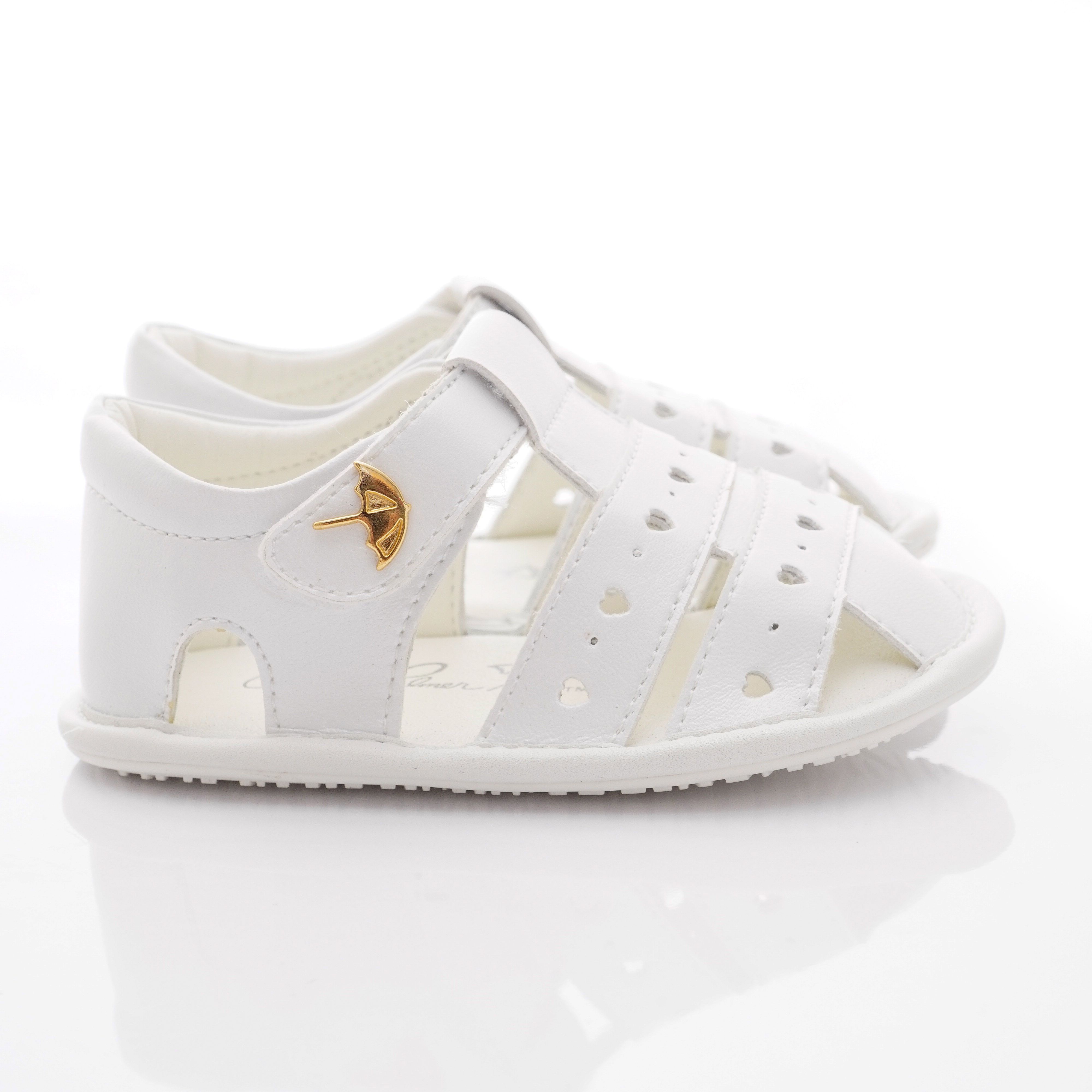 Arnold Palmer 雨傘牌 - 護趾軟軟學步涼鞋款(寶寶段)-白