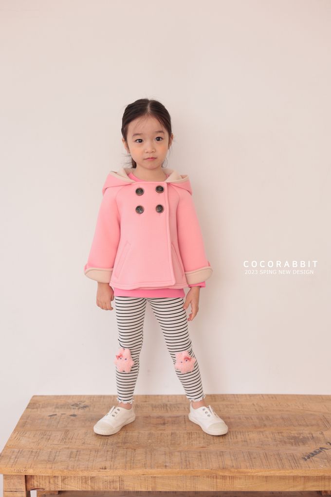 韓國 Coco rabbit - 立體兔耳裝飾連帽外套-紫