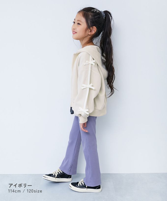 日本 devirock - 甜美蝴蝶結落肩連帽外套-粉紅