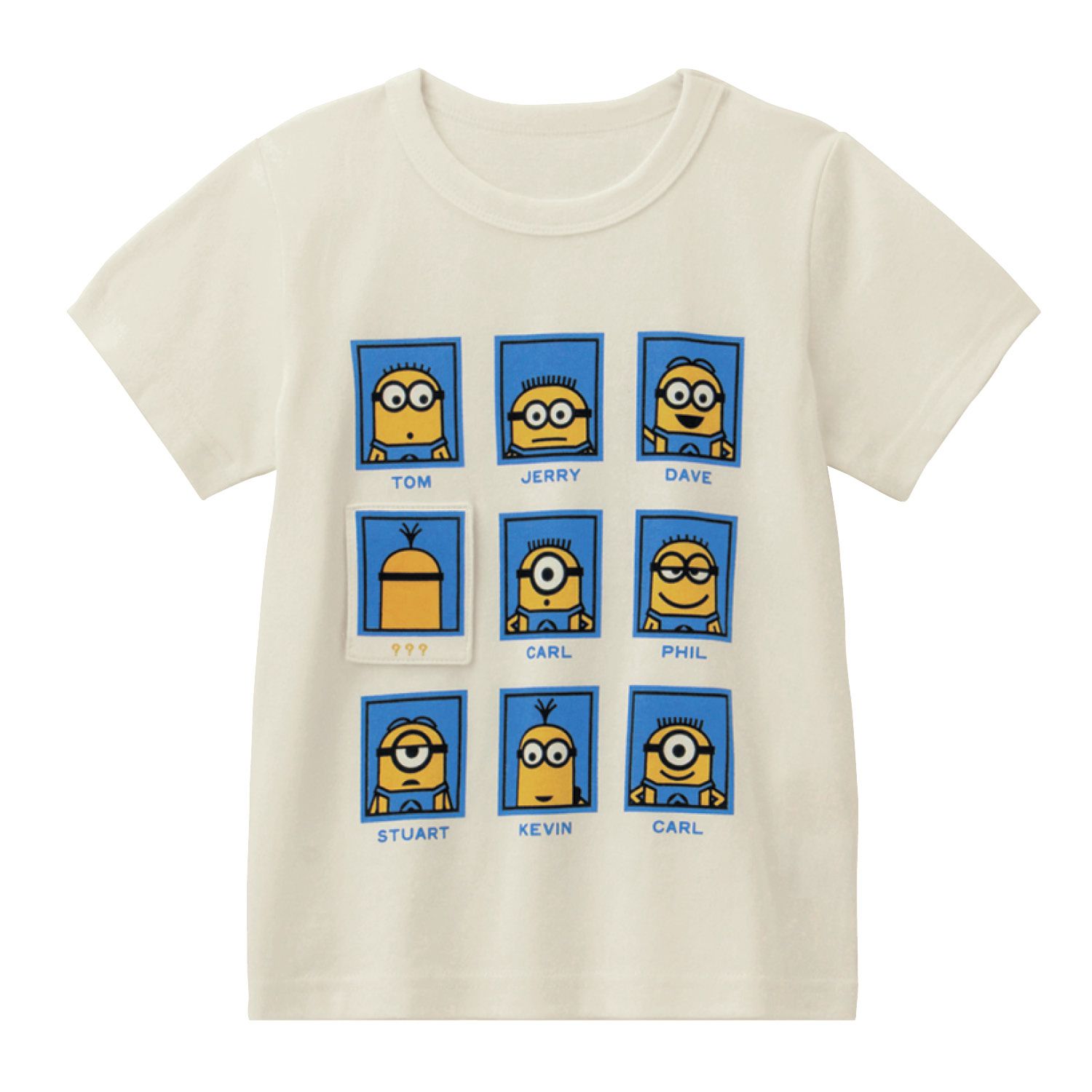 日本千趣會 - minions天竺棉短T-翻翻樂-白