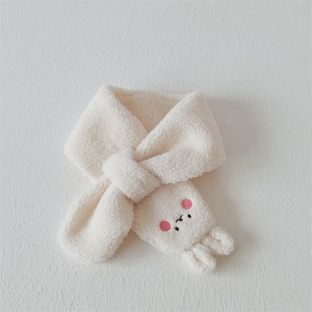 Love, Charlotte - 腮紅小白兔子泰迪絨保暖圍巾 (79cm 長 x 10.5 cm 寬 (建議年齡:3+))