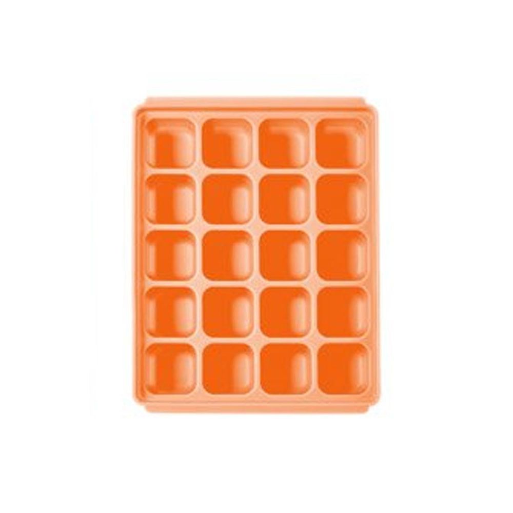 TGM - 馬卡龍 白金矽膠副食品冷凍儲存分裝盒 (S - 橘色)