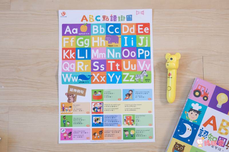 双美生活文創 - ABC點讀學習寶盒-波波狗點讀筆*1隻＋ABC認知圖典*1本＋圖鑑點讀書*1本＋ABC點讀掛圖*1張＋注音點讀卡*1張