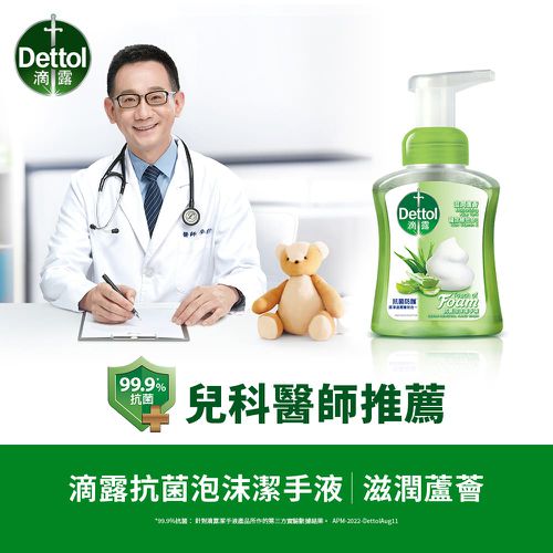 滴露除菌泡沫潔手液滋潤蘆薈 250毫升/瓶X8入