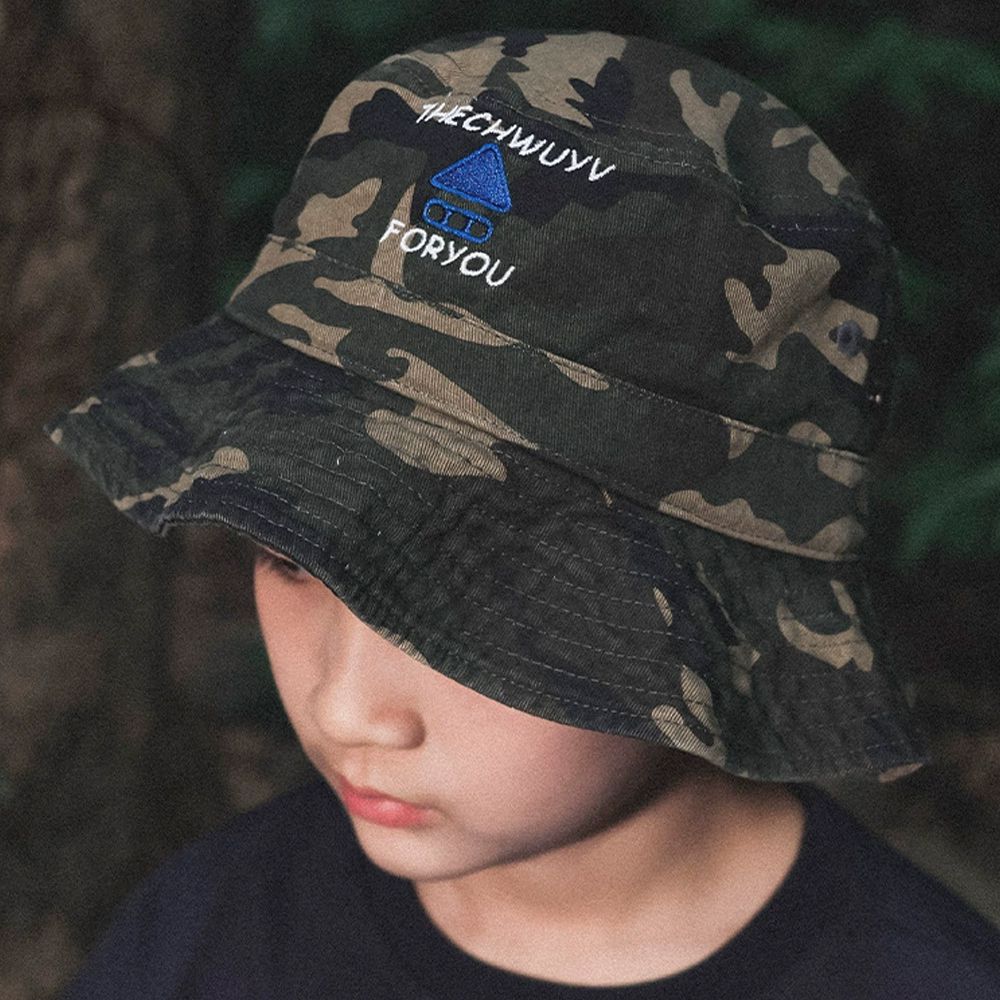 山系迷彩漁夫帽-綠色 (54-58cm)