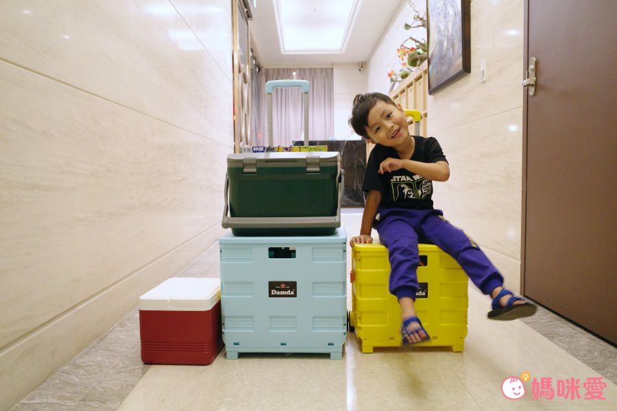 韓國 Damda - 折疊收納手拉車-小-櫻花粉-尺寸：38X30cm, 容量37L