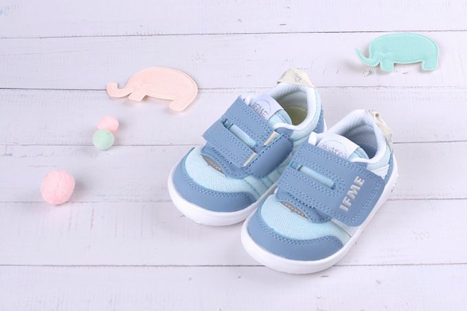 日本IFME - 日本IFME輕量系列水色藍寶寶機能學步鞋-水藍色