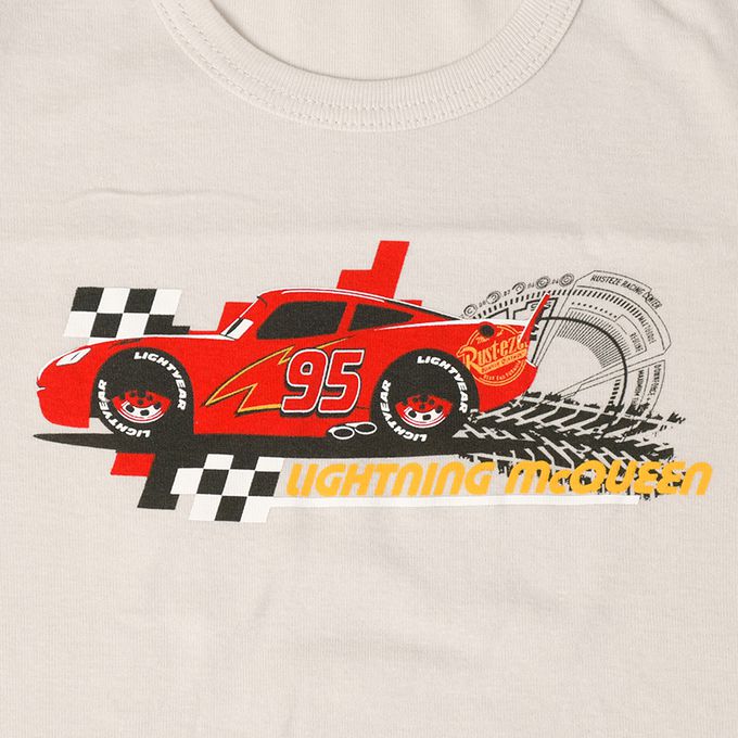 akachan honpo - 圓領長袖T恤2件組-汽車總動員-灰色